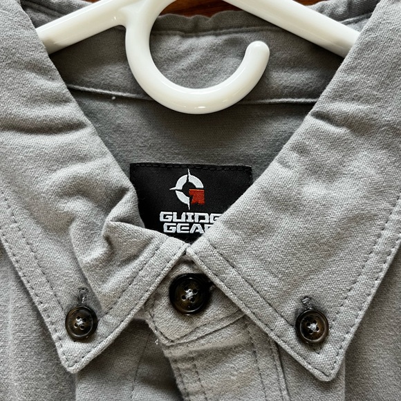 Men’s Large Light Gray Button Down Guide Gear Shirt - Picture 4 of 9